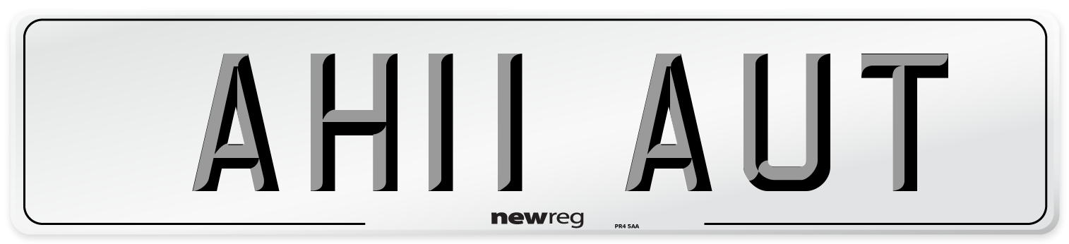 AH11 AUT Number Plate from New Reg
